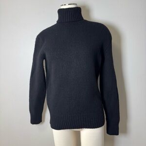 Ralph Lauren Classic Black Turtleneck Sweater wool and cashmere Medium